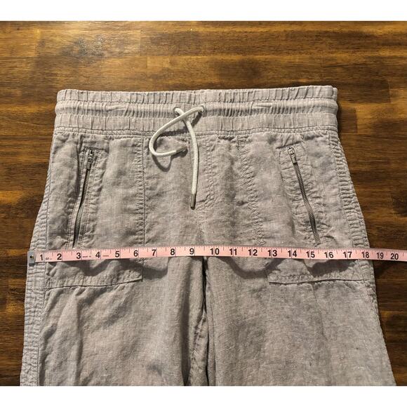 Athleta Women's 8 Cabo Linen Wide Leg Pant Pull On High Rise Relaxed Drawstring - Picture 9 of 13